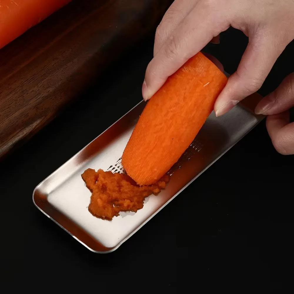 

304 Stainless Steel Garlic Grinder Manual Rust-proof Ginger Grater Handheld Thickened Wasabi Crusher Complementary Food