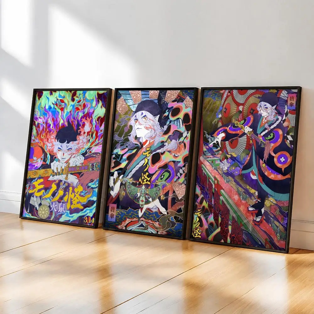 Anime Mononoke Medicine Seller Bakeneko Poster HD Home Living Bed Room Sticky Wall Art Printing Waterproof Aesthetic Decor