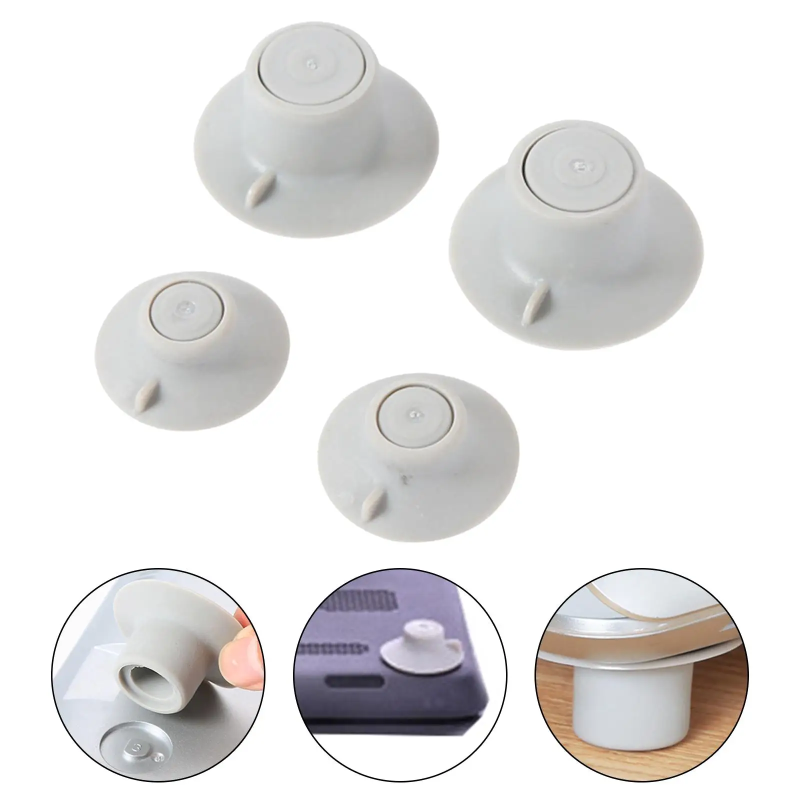 Laptop Cooling Corner Pad Holder, Cinza, Resistente, Universal, Anti Slip, Suporte de Dissipação por Calor, Suporte de elevação, 4 Pcs