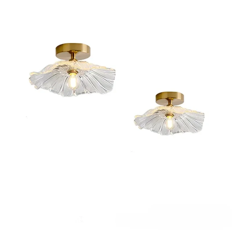

Passageway Ceiling Light Popular Balcony Hallway Entrance Foyer Dressing Room Flower Shaped Crystal Glass Lighting Fixture