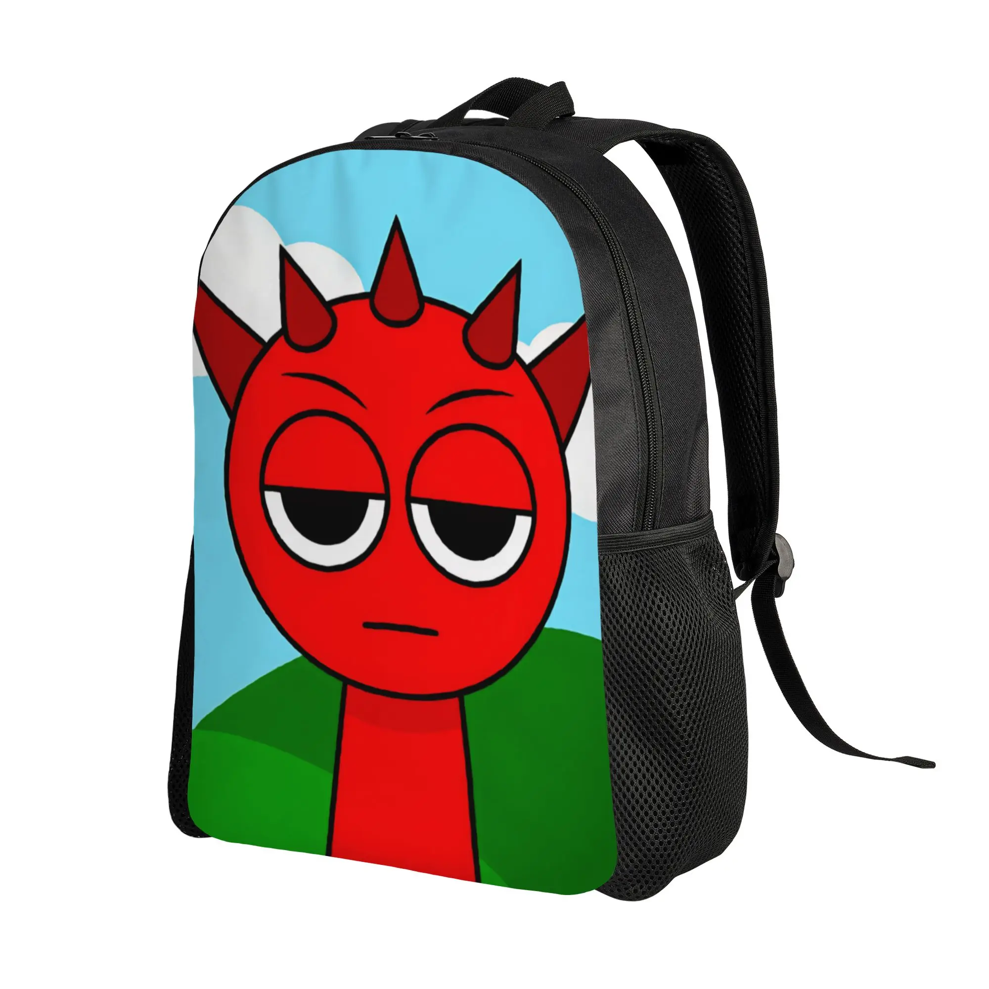 All My Sprunkis Game  Backpack  Women Polyester Outdoor Backpacks Pattern Kawaii High School Bags Rucksack
