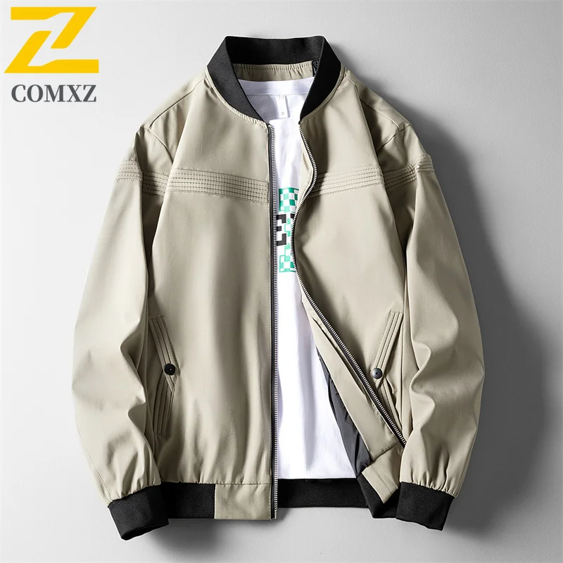 

Spring and Autumn Men's Jacket Casual Fashion Outdoor Street Youth Men's Baseball Jacket Loose Breathable Stand Up Collar Jacket