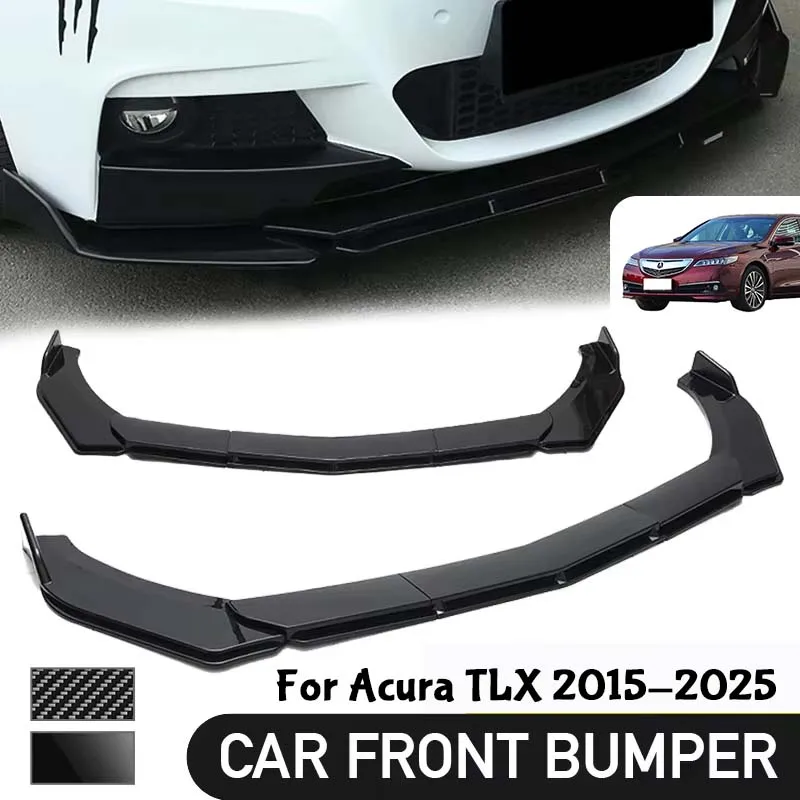 5Pcs Adjustable Sectional Front Bumper Lip Spoiler Splitter For Acura TLX 2015-2025 Car Exterior Mod Parts car accessories