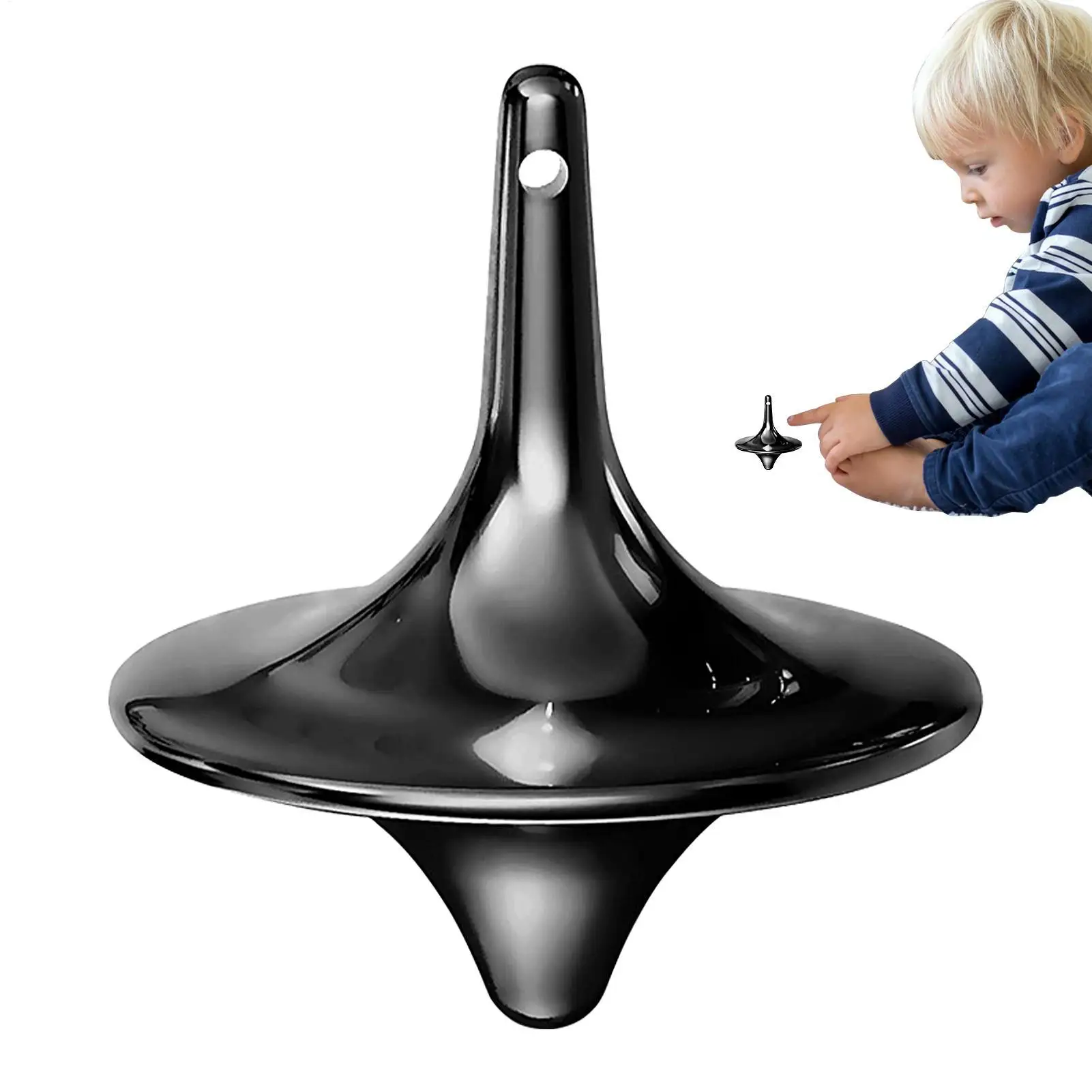 Hot Movie Totem Metal Gyro Silvery HandSpinning Top Fingertips Small CycloneGyroscope Anti Stress Fidget Toys For Adult Gifts