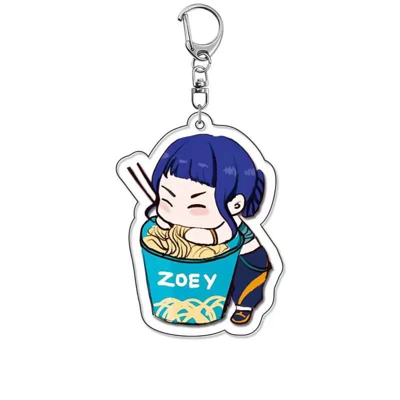 

Cute Anime Kpop Demon Hunters Zoe Rumi Mira Saja Boys Superstar Acrylic Keychain Unters HUNTR/X Baby Keyring Huntr-X Bag Pendant