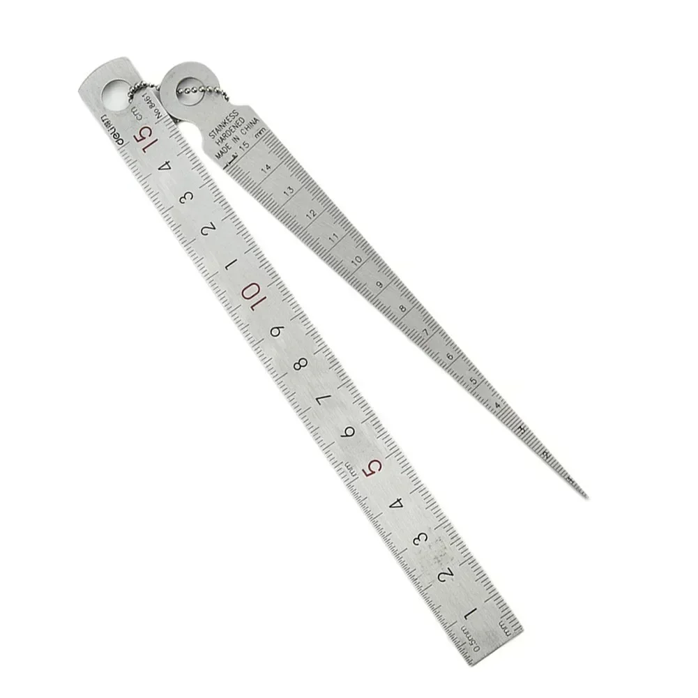 Stainless Steel Welding Taper Feeler Gauge Gage Depth Ruler Gap Hole Inspection  Measure Tool Measuring Gauging Tools Gauges