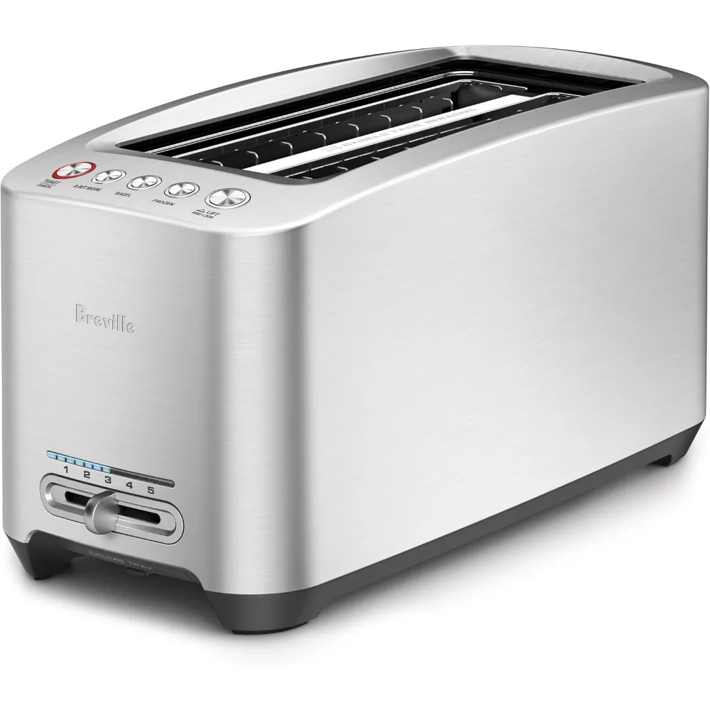 Die-Cast Long Slot Smart Toaster 4 Slice BTA830XL, Brushed Stainless Steel