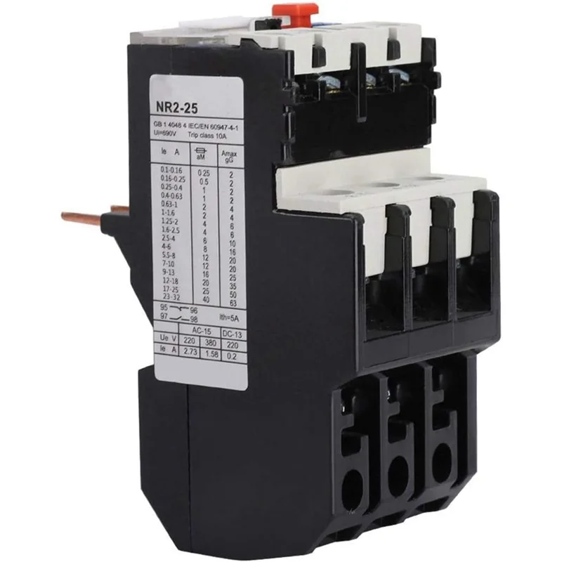 

A25P 25A Thermal Overload Relay Automatic Manual Reset Thermal Overload Relay Temperature Compensation Auxiliary Contact 1NO+1NC