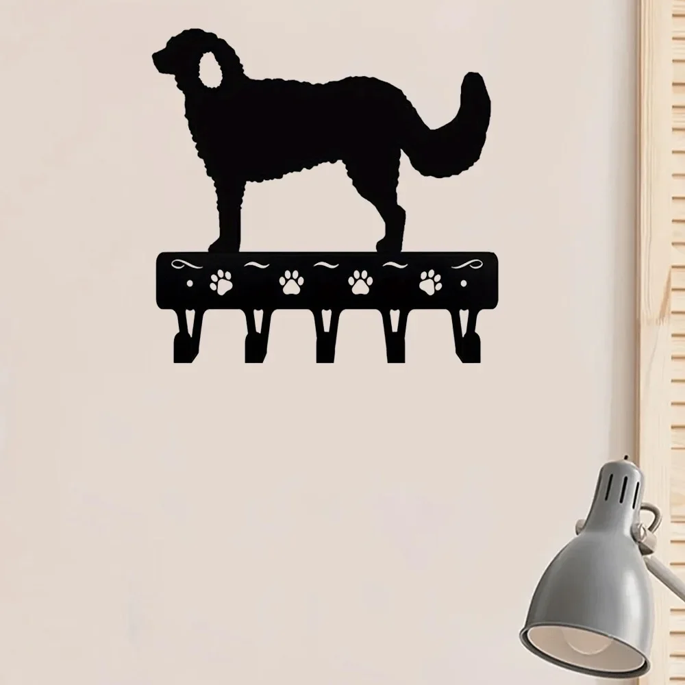 CIFBUY Pillar Metal Wall Key Holder Black Sandblasted Iron Hook Home Decor Ornament Gift