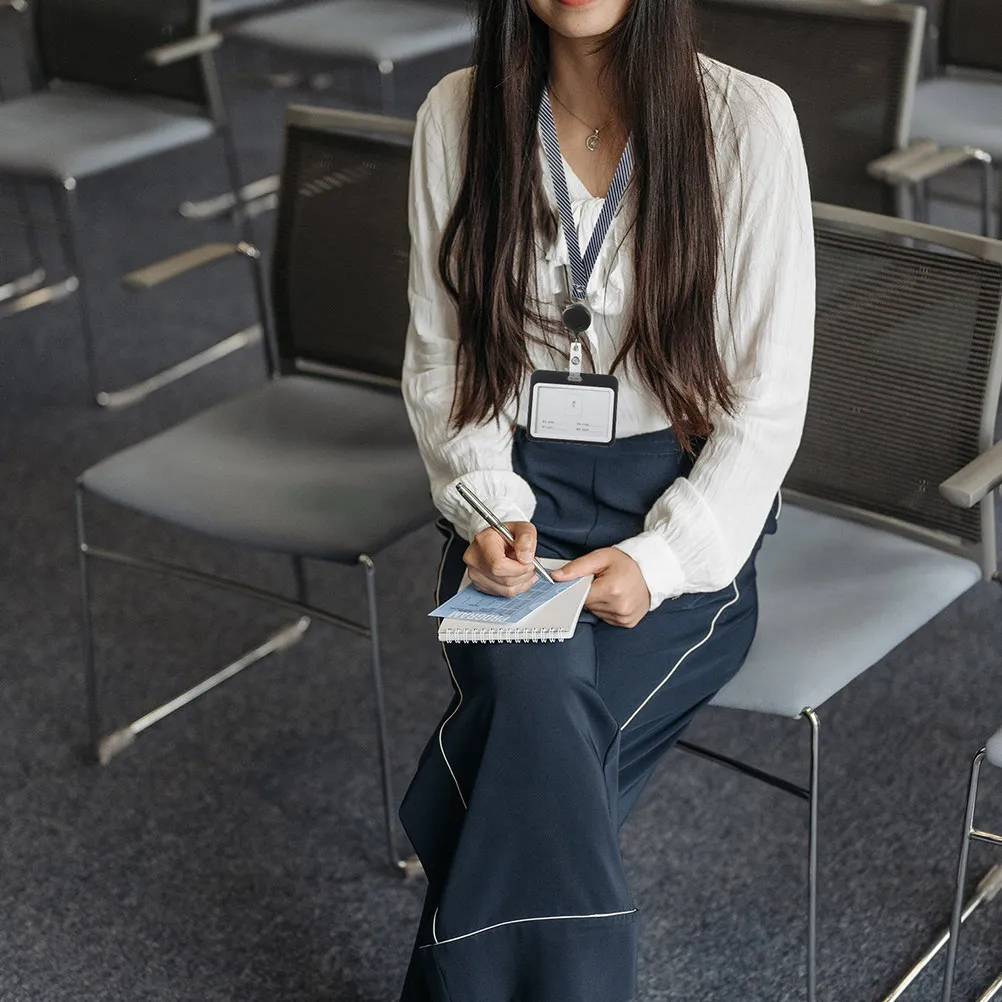 

2Pcs Clear Id Card Holder Sleeve for Work Badge Protection Anti Scratch Lanyard Included Office Employee Security Access Card