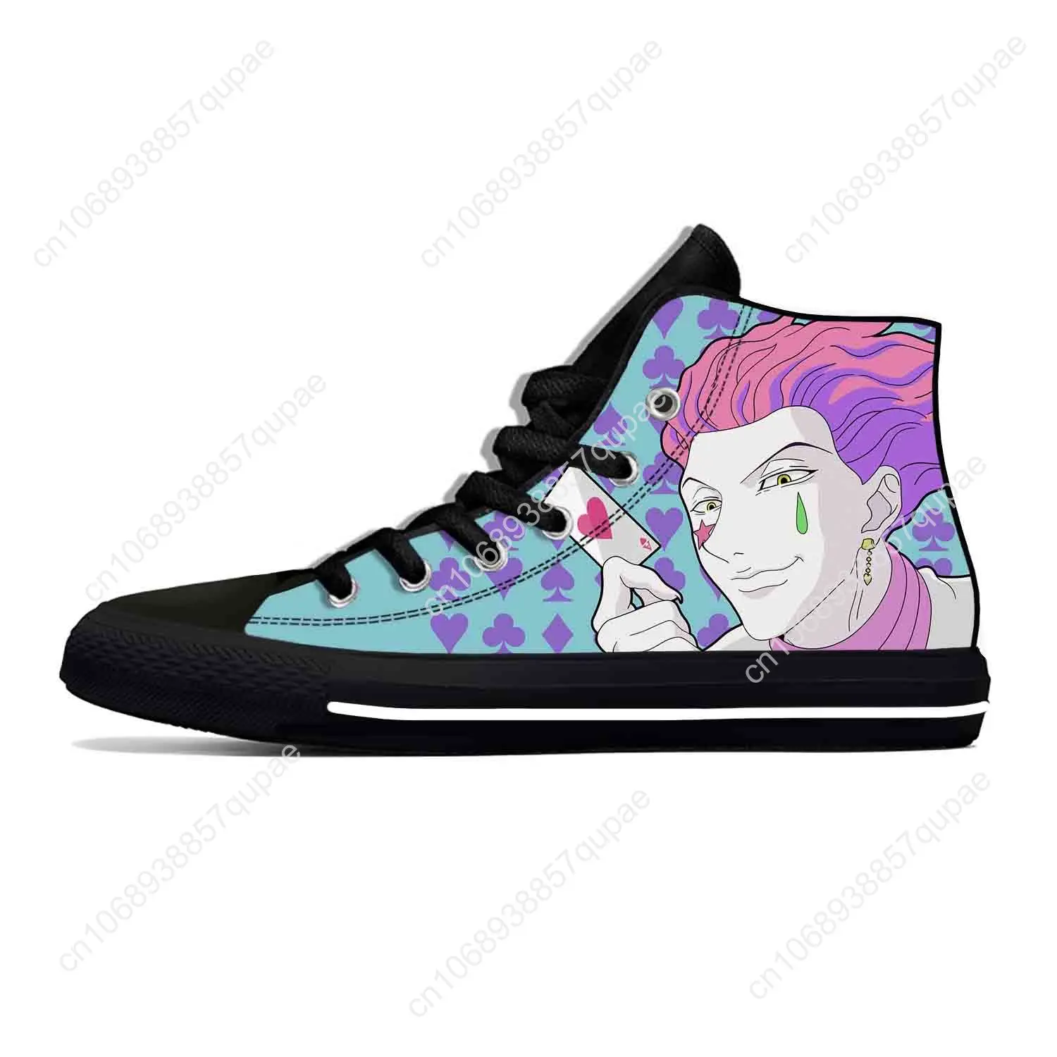 Japanese Anime Manga Hunter X Hunter Hisoka Morow Casual Cloth Shoes High Top Lightweight Breathable 3D Print Men Women Sneakers