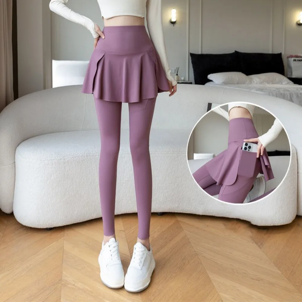 

Sculpting Leggings Side Pocket Fitness Legging with Pocket Skinny Elastic Leggings High Waist Solid Sports Yoga Pants Outdoor