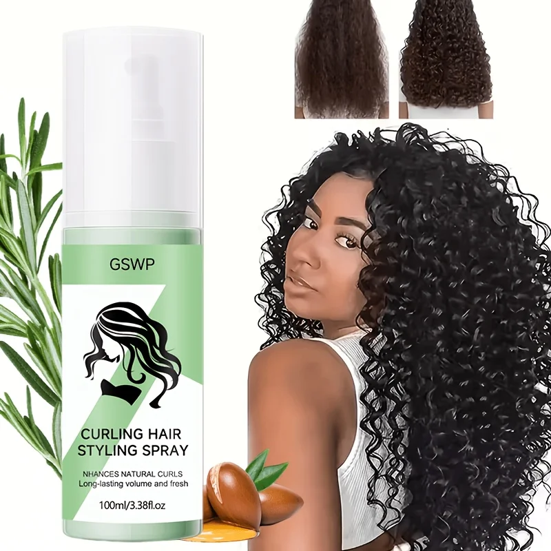 GSWP Curly Hair Styling Spray. The Curl Lasts Long Without Collapsing and Remains Bouncy. Providing Moisture. 100/200ML