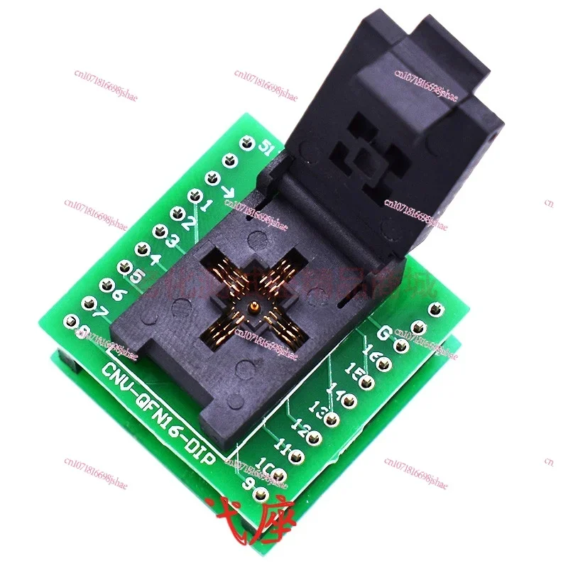 

Aging Test Base QFN4X4-16L (0.65) Clamshell Test Base Gold-plated QFN16 Chip Burning Base