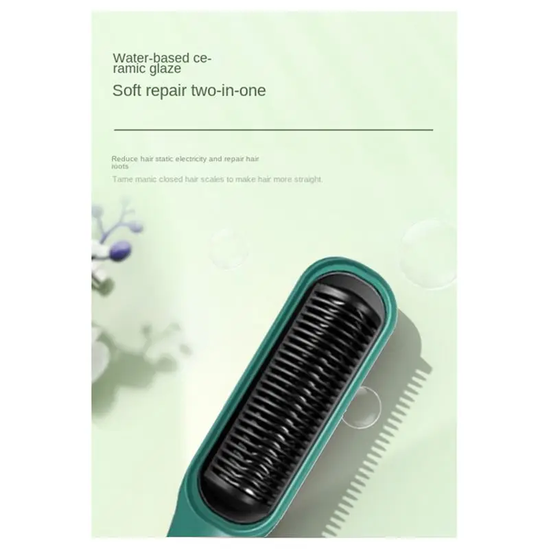 ABLD Electric Hair Straightener Brush Hot Comb Multifunctional Heating Comb Negative Anti Scalding Styling Tool