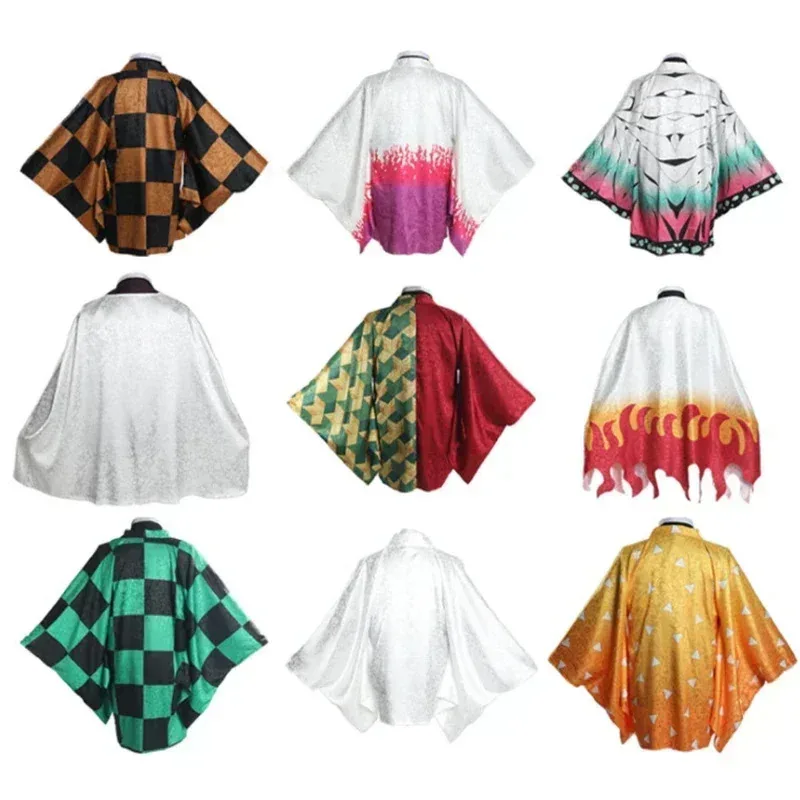 Demon Slayer Kimetsu no Yaiba-Kimono con estampado 3D Haori Yukata, Cosplay de Anime japonés, ropa informal informal, capa Zenitsu Tanjaa