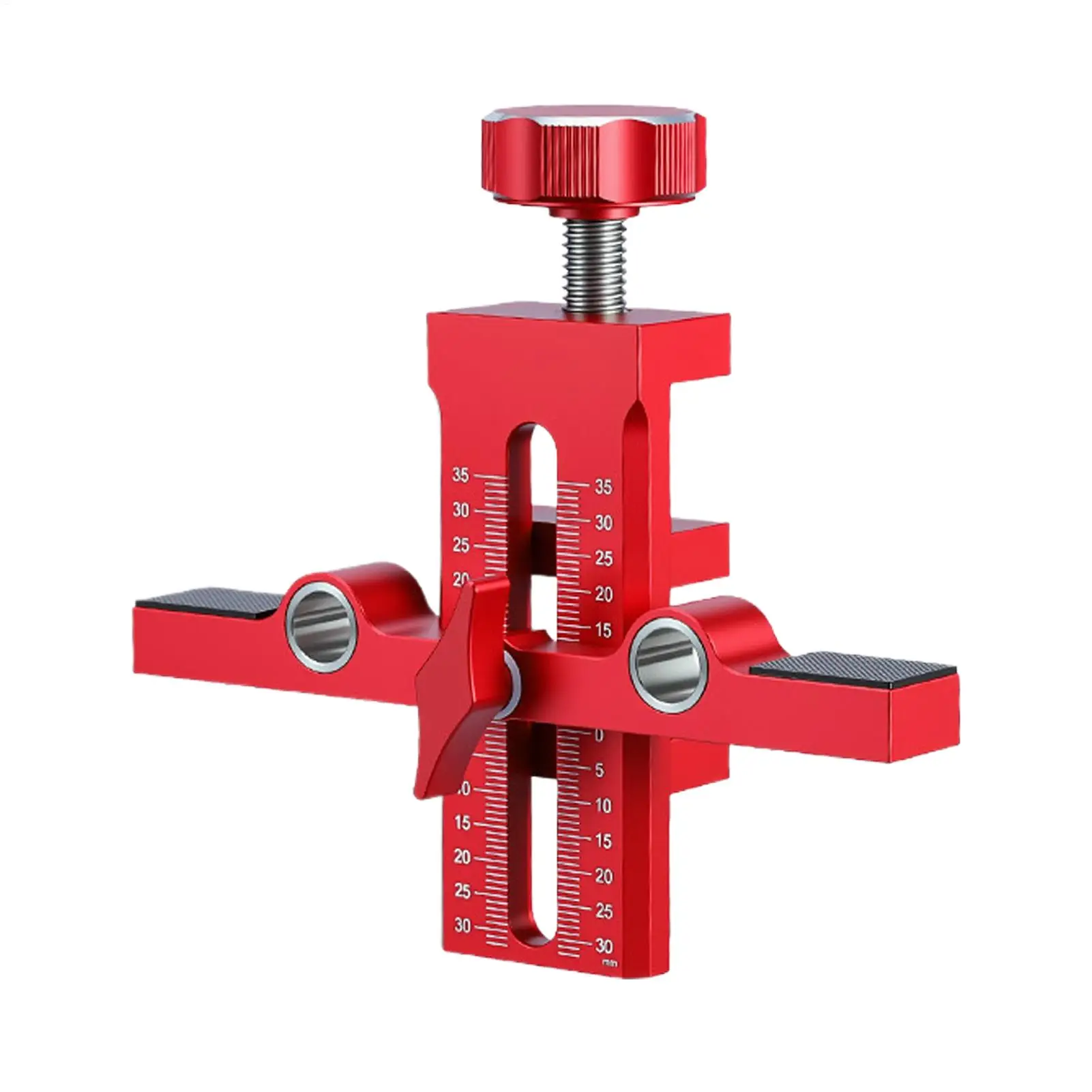 

Cabinet Door Mounting Tool Double-Hole Alignment with Adjustable Positioner Cabinet Door Positioning Support for Home Office