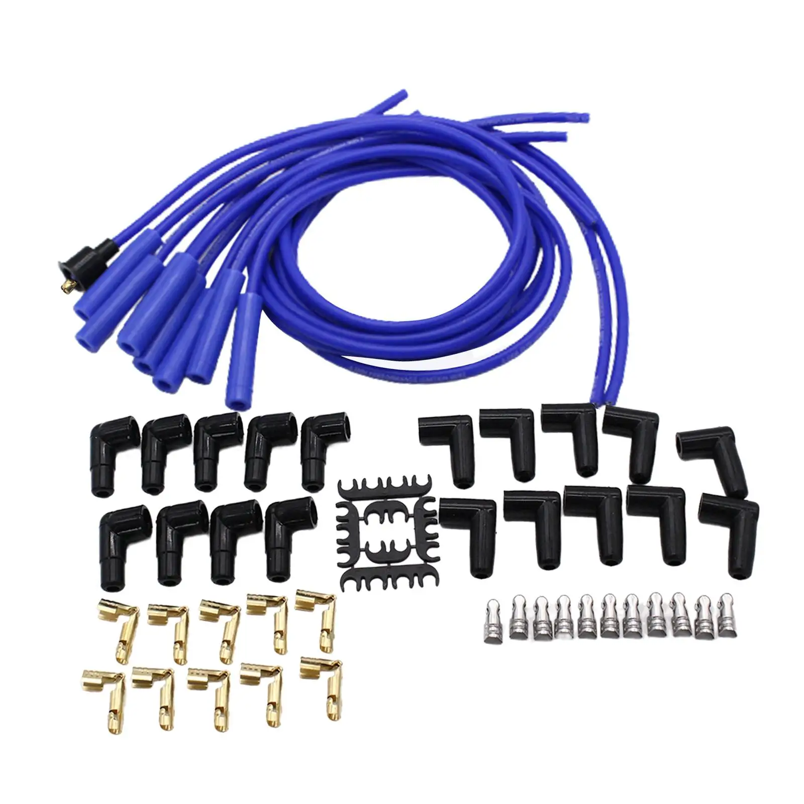 

Universal 8mm Ignition Wire Set 180 Degree Spark Plug Cable Spark Plug Wire for Ford Durable Assembly Replace Parts