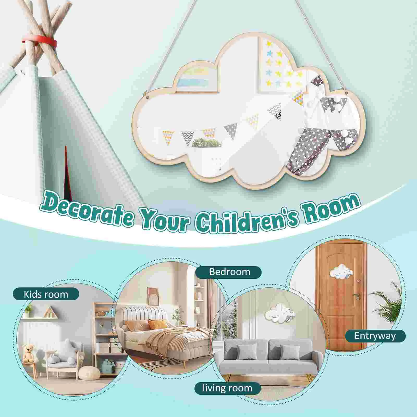 ミラーキッドステッカー 飛散防止 子供用 粘着壁装飾 装飾アクリル 非ガラス 子供用