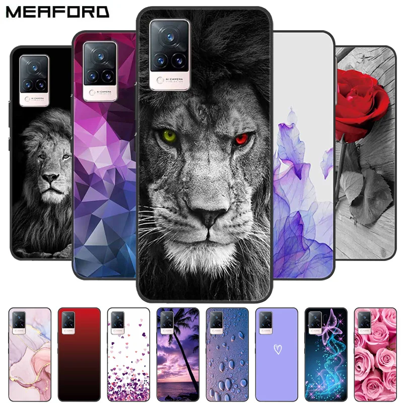 Phone Cases For vivo V21 5G V21E V2027 Y11S Y12S V20 SE V2025 Case Soft Silicon Lion TPU Cover for VivoV20 V 21e Cool Painting