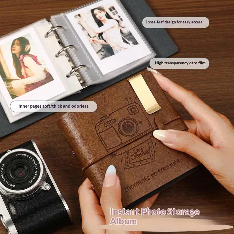 Vintage Camera Cover Polaroid Photo Paper Storage Book Creative DIY Journal Material Collage Student Supplies Stationery