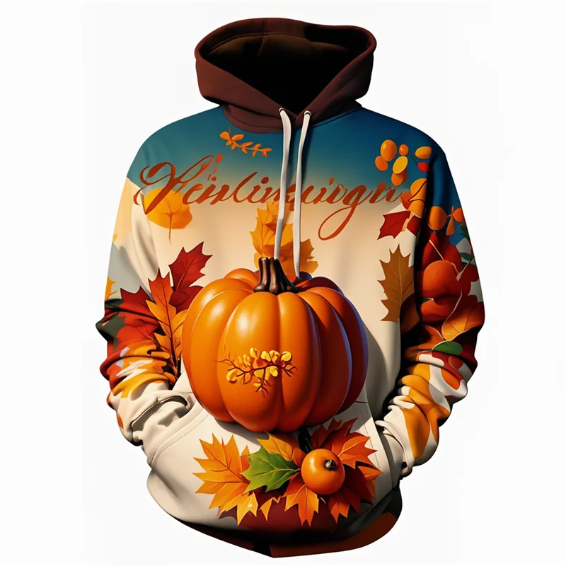 

Thanksgiving Day Print Pumpkin Men/Women Street Sweatshirts Hoodies Happy Turkey Day Autumn Pretty new in hoodies & sweatshirts