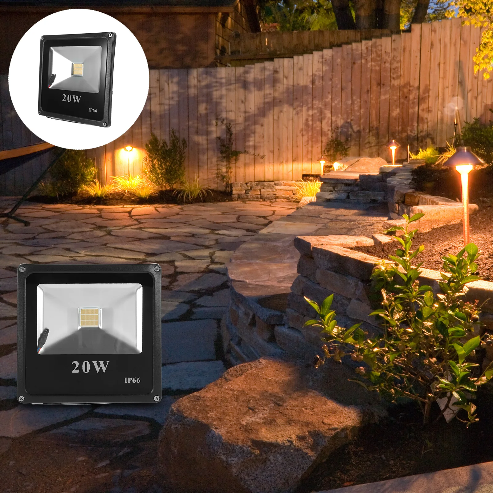 

20W Led Projector Ip66 Waterproof Outdoor Spotlight Wall Lamp For Garden Building Ac85-265V Saving