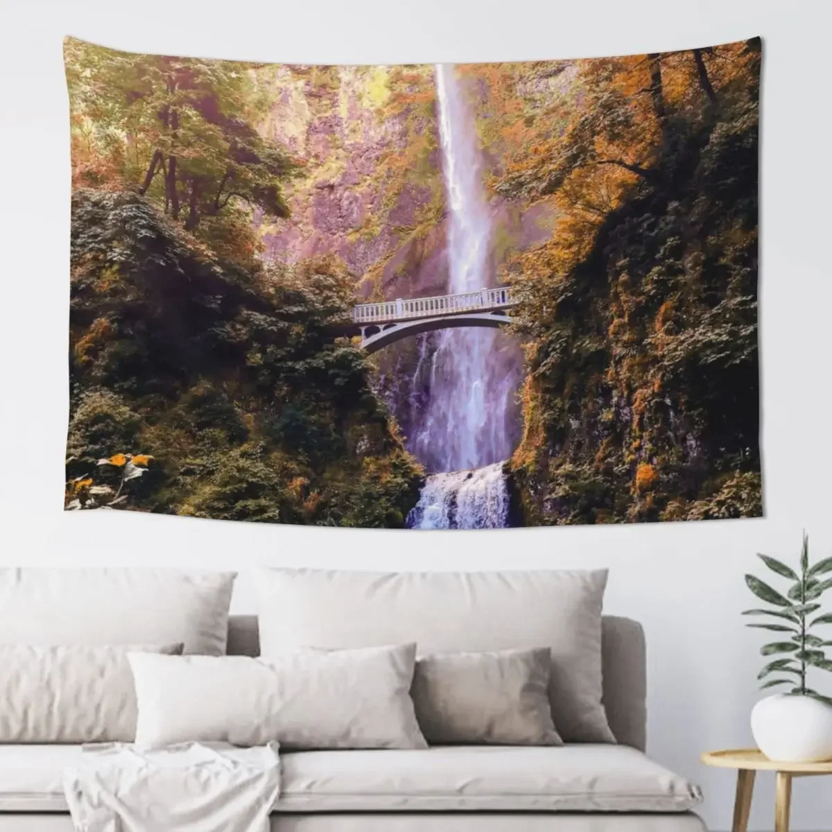 

Multnomah Fall Tapestry Home Decorating Carpet Wall Tapestry