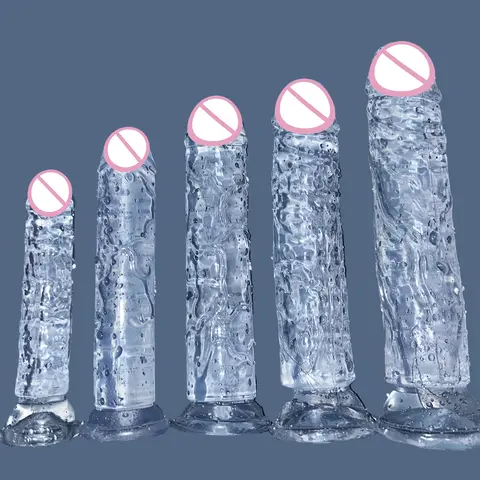 Cheap 5 Colors Small Transparent Dildo Suction Cup Jelly Dick Women Erotic Anal Sex Toys Soft Clitori Vaginal Masturbators Penis