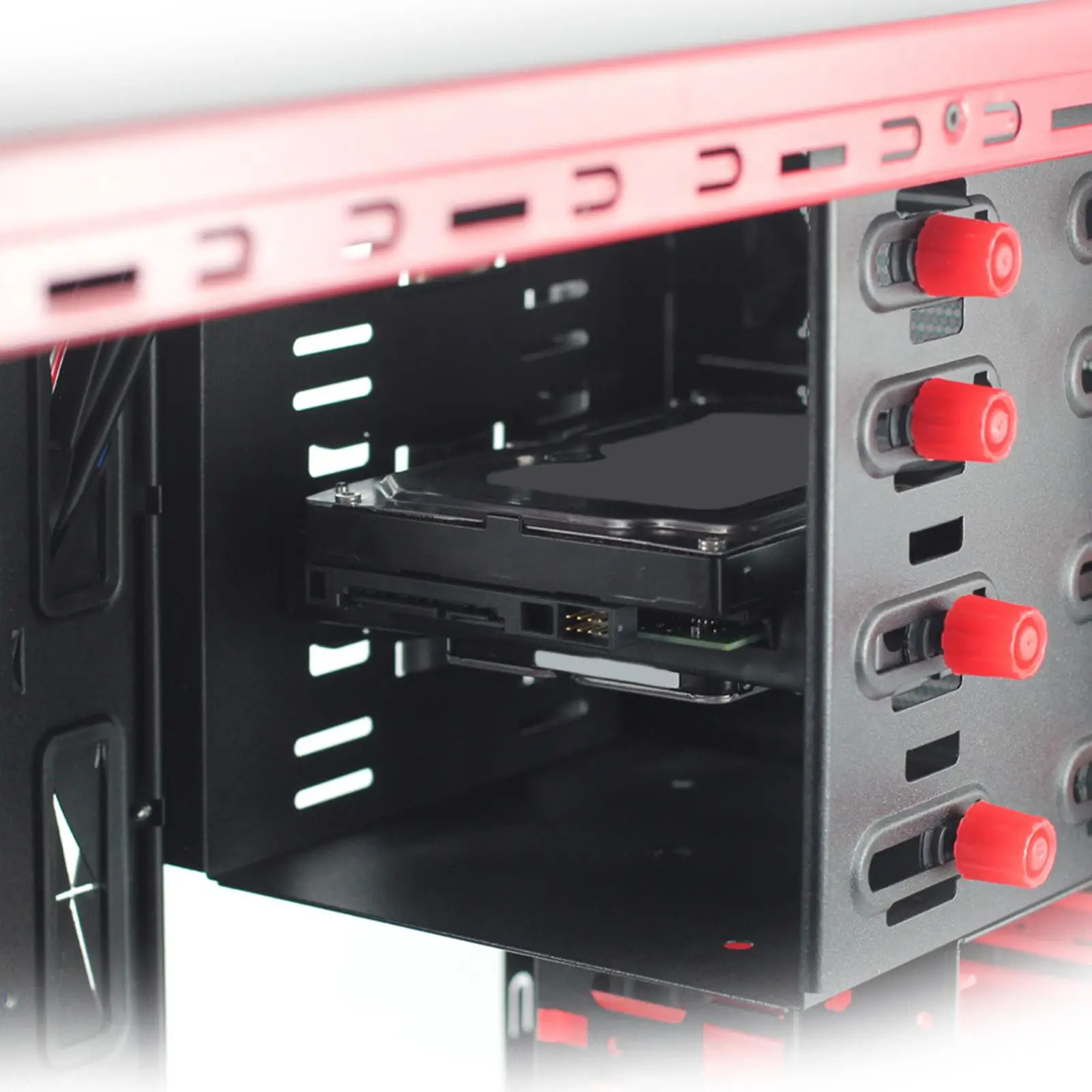 5.25 Optical Drive Position to 3.5 inch 2.5 inch SSD HDD Holder Solid State Frame Caddy Case Bracket Adapter for PC Enclosure