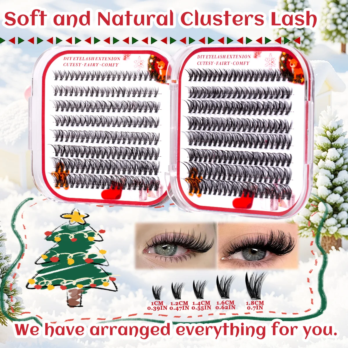 クリスマスギフト DIY まつげエクステ 大容量 フェスティバル コスプレ マンガ風 ウィスピー ルック まつげ接着剤 ピンセット付き