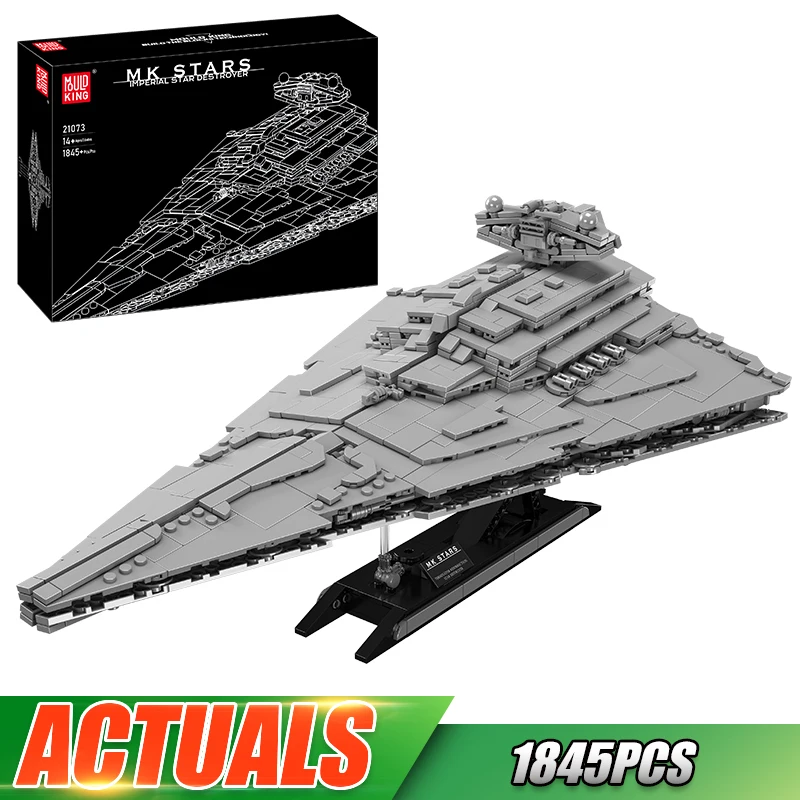 Mould King 21073 Star Plan Building Block Toys MOC Imperial Starship Model Assembly Spaceship Brick Kids Christmas Gift