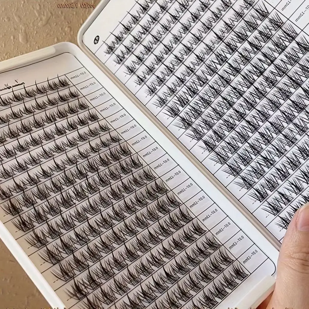 320 Cluster Eyelash Book DIY Natural Anime Cross Fluffy Style Reusable Mixed Length Eyelash Extensions for Beauty & Cosmetics