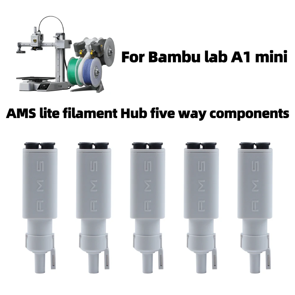 

AMS Lite Bambulab Filament Hub For Bambu Lab Five way components switch consumables multi-color printing For A1/A1 Mini Parts