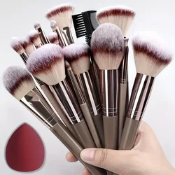 Professional Makeup Brush Set, macio, macio, sombra, blush, highlighter, fundação, corretivo, mistura, ferramenta de beleza, 1pc, 20pcs