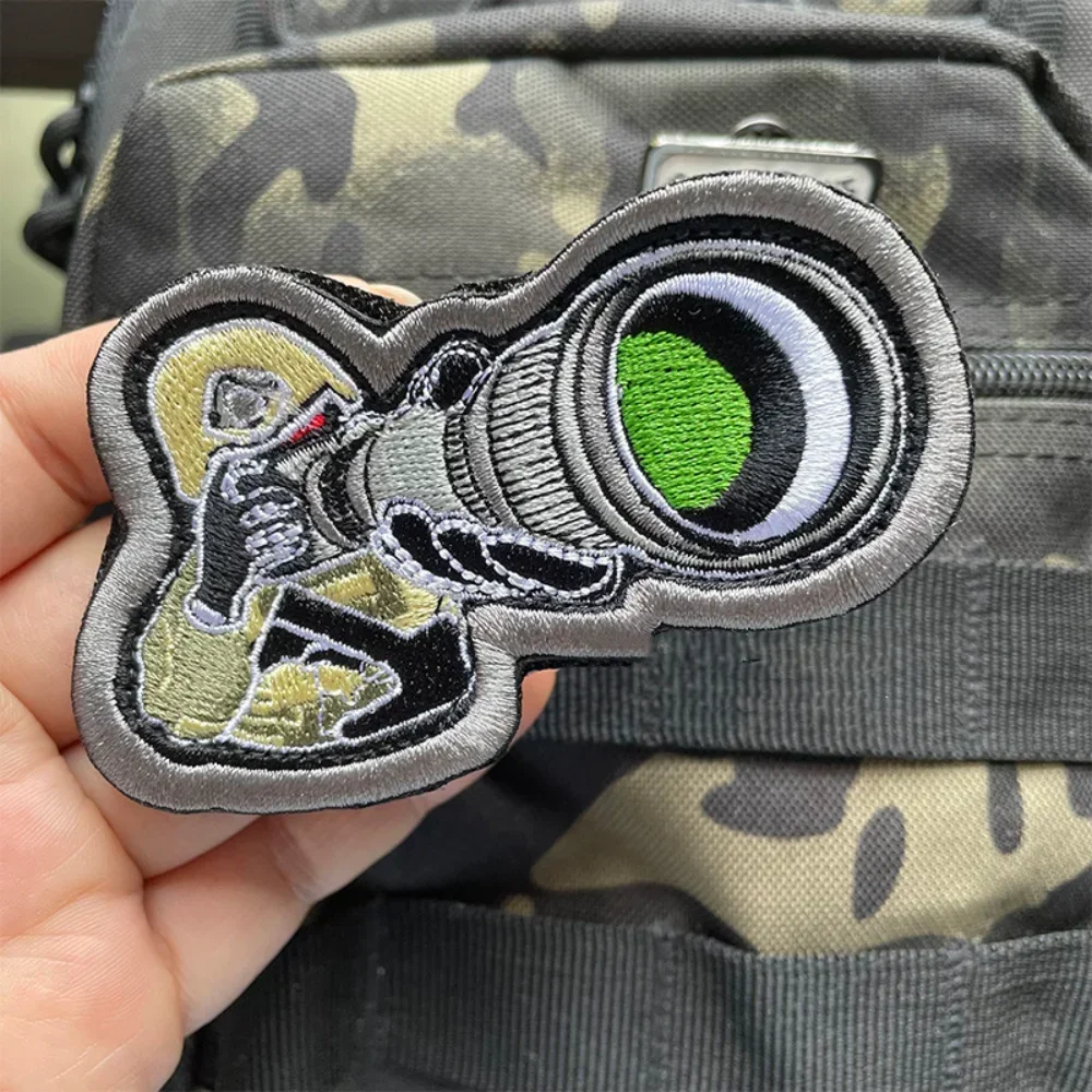 Tactical Photography Morale Chapter Embroidery Hook&Loop Patches Outdoor Badges Personalized DIY Backpack Decorative Stickers