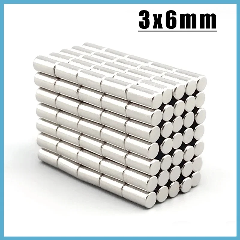 50-1000PCS 3x6 mm Mini Small Magnets Round 3mm*6mm Neodymium Magnet Disc Permanent NdFeB Strong Powerful Magnetic Hook Tool