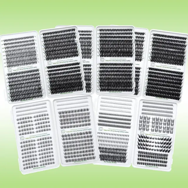 LASHSUN Lash Clusters książka DIY przedłużanie rzęs Clusters Lashes książka D Curl LASH Mega Volume pojedyncze rzęsy klaster rzęs
