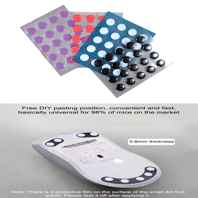 

Small Round Dots Mouse Control Speed Mice Feet Glides For Cloth Hard Glass Mouse Pads