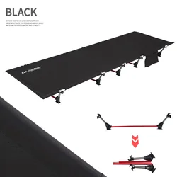 Camping Ultra-light Camp Bed Aluminum Alloy Fully Foldable Portable Oxford Cloth Easy-care Outdoor Single Simple Folding Bed
