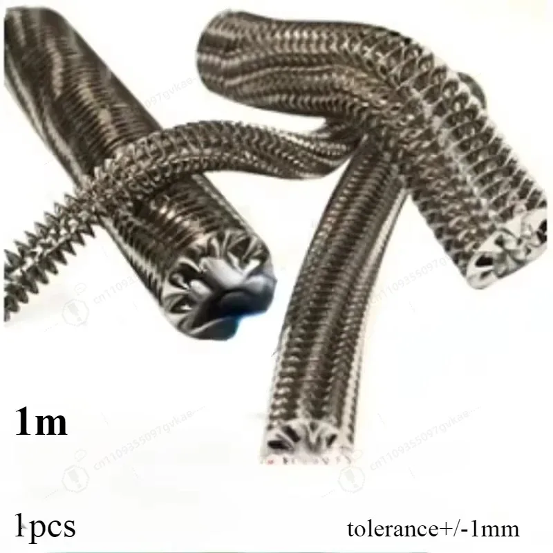 1M Stainless Steel Spiral Hollow Fin Heat Sink for Tubular Cooling Tube Heat Conduction Heating Fin Tube Drying Radiator Parts
