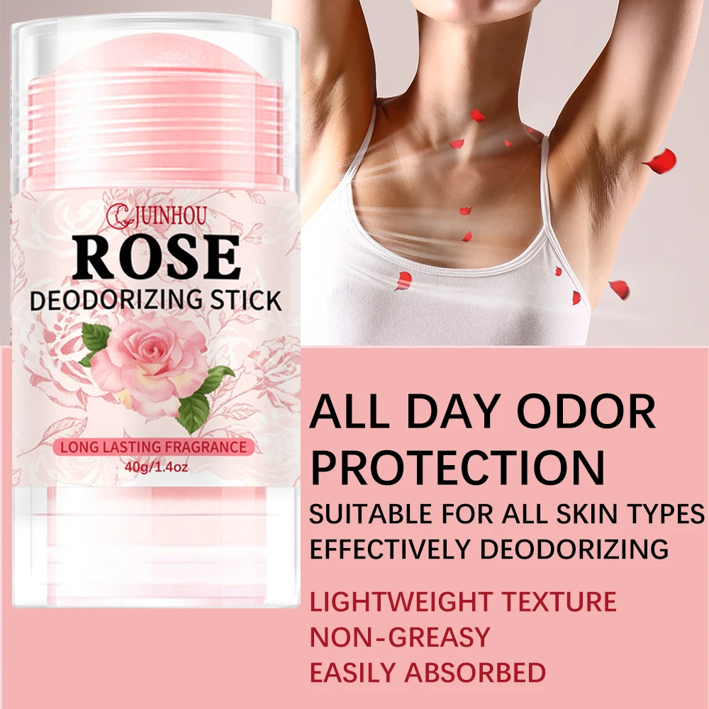 

Дезодорант-стик JUINHOU с легким ароматом розы, увлажняющий и питательный, удобный для переноски, подходит для всех.