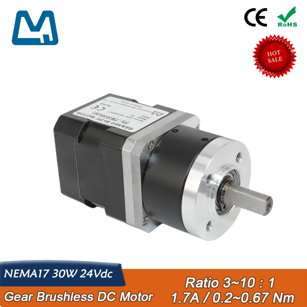 Imagem -04 - Relação Planetária da Caixa 10:1 com Nema 17 30w 24v Brushless dc Motor Gear Bldc Motor