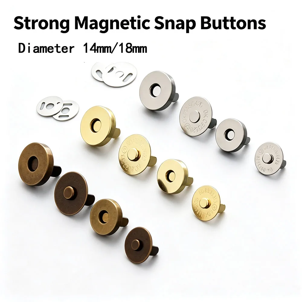 Strong Magnetic Snap Buttons, Magnetic Buttons, Double‑Sided Concealed Buttons, Handmade DIY Leather Hardware Accessories, No‑Se