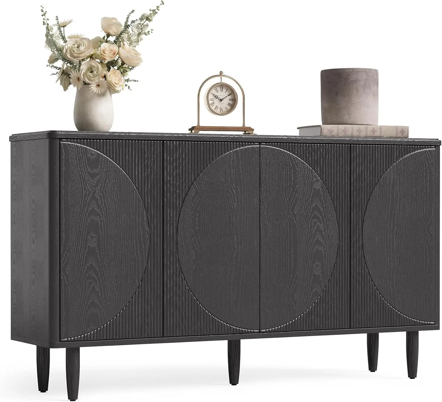 

59-Inch Buffet Cabinet Sideboard with Storage, Modern Sideboard Buffet Table with Doors for Living Room, Dining Room (B