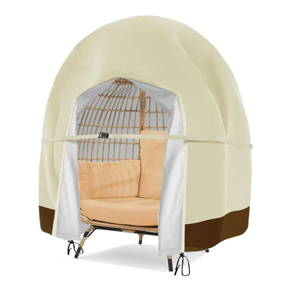 Compact Storage Patio Cover Adjustable Waterproof Furniture Cover 91*80inch Patio Egg Chair Cover Premium Oxford Fabric