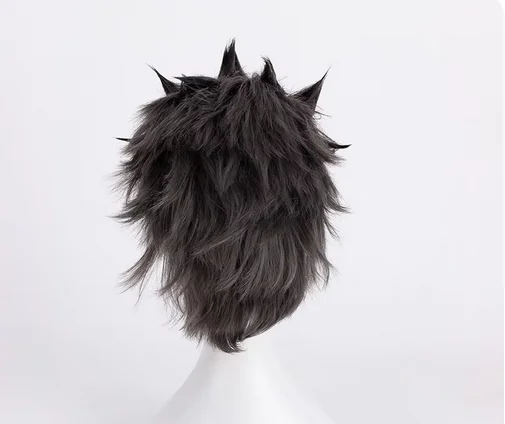 Re: Life in a Different World from Zero Natsuki Subaru Cosplay Wigs Short Black Grey Heat Resistant Synthetic Hair Wig + Wig Cap