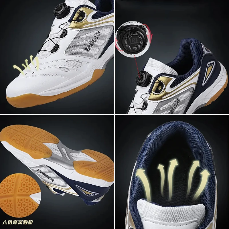 Zapatos de bádminton para hombre y mujer, zapatillas deportivas profesionales para voleibol, tenis de mesa ligeros y transpirables para exteriores,