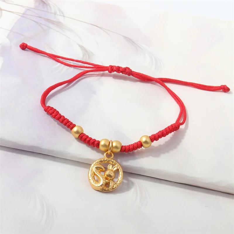 Lucky Red Rope Leuke Slang Hanger Armband voor Vrouwen Mannen 2025, Chinese Dierenriem Slang Gevlochten Armbanden Nieuwjaar Sieraden Cadeau