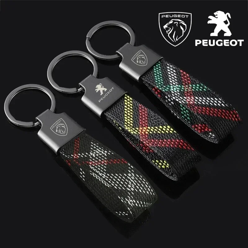 Car Styling Keychain Holder Key Ring Gift Accessories for Peugeot 108 207 208 301 306 307 308 407 408 508 2008 3008 4008 5008